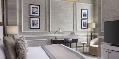 Cozy day use room with work desk and natural light at The Midland - A Leonardo Royal Hotel.