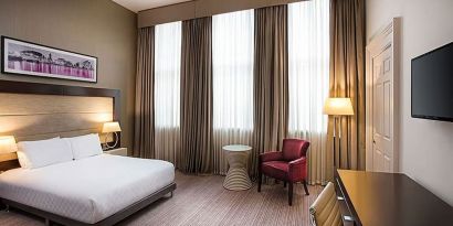 Spacious king room at Leonardo Hotel Cardiff.