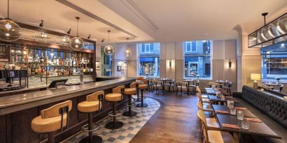 Dining room at Leonardo Hotel Cardiff.