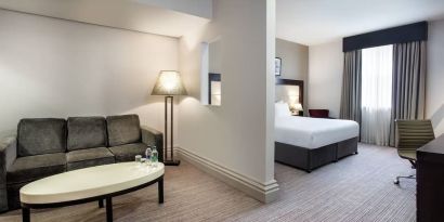 King suite at Leonardo Hotel Cardiff.