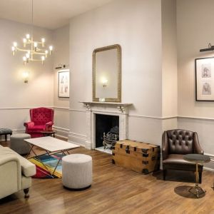 Lounge area at Leonardo Hotel Cardiff.