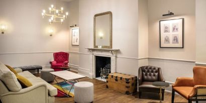 Lounge area at Leonardo Hotel Cardiff.