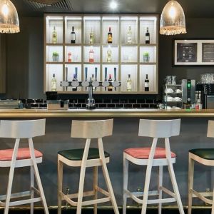Hotel bar at Leonardo Hotel Manchester Central.