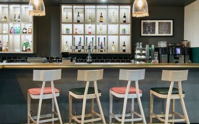 Hotel bar at Leonardo Hotel Manchester Central.