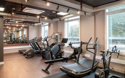 Fitness center available at Hilton Garden Inn London Heathrow Airport.