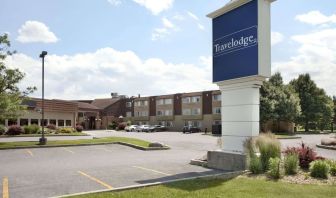 Hotel parking lot at Travelodge Ottawa East.