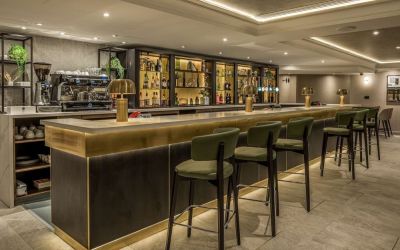 Hotel bar at Hilton London Watford.