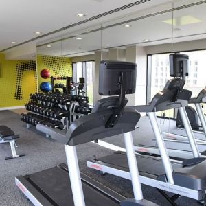 Fitness center available at Hilton Garden Inn Stoke On Trent.