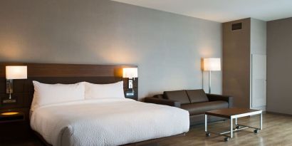Spacious day use room with natural light at AC Hotel Cincinnati At Liberty Center.