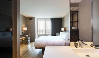 Day use room with work desk at AC Hotel Cincinnati At Liberty Center.