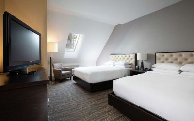 Twin bed day use room at Hilton Whistler Resort & Spa.