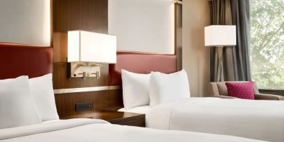 Twin day use room at the Double Tree Toronto Airport West.