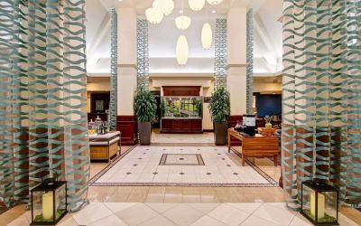 Hotel lobby at Hilton Garden Inn Toronto/Burlington.