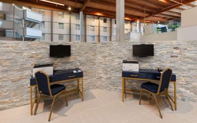 Business center at Wyndham DFW Airport.