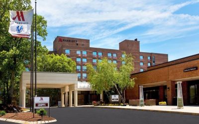 Hotel parking at Boston Marriott Burlington.