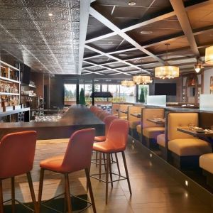 Hotel bar at Courtyard By Marriott Kitchener.