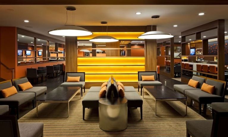 Lounge area at Hilton Mississauga Meadowvale.