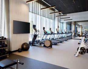 Fully equipped fitness center at Hilton Garden Inn Montreal Midtown.