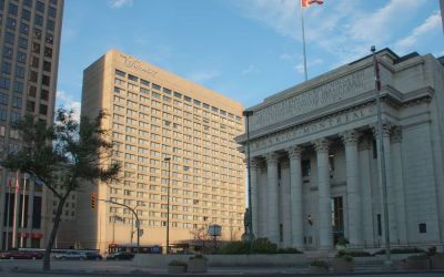 Hotel exterior at Fairmont Winnipeg.
