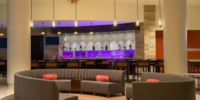 Hotel bar at Hilton Albany.
