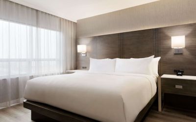 Day use room at the Embassy Suites By Hilton Toronto Airport.