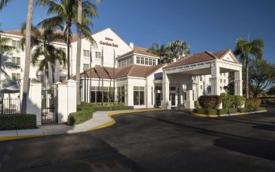 Hotel exterior at Hilton Garden Inn Boca Raton.