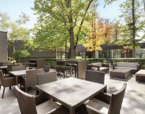 Outdoor patio at DoubleTree By Hilton Hotel Toronto Airport West.