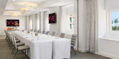 Meeting room available at YVE Hotel Miami.