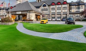 Hotel exterior at Radisson Hotel Salt Lake City Airport.