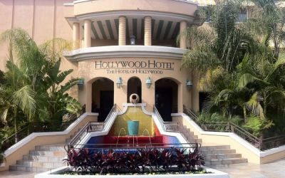 Hotel exterior at Hollywood Hotel.