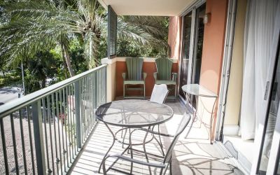 Room balcony at The Mutiny Hotel.