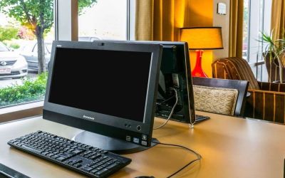 Business center available at Cambria Suites Denver Airport.