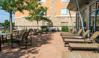 Outdoor furniture available at Cambria Suites Denver Airport.