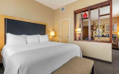 Day use room with living room at Cambria Suites Denver Airport.