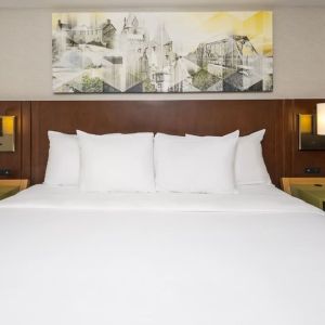 King bed at Comfort Inn Newmarket.