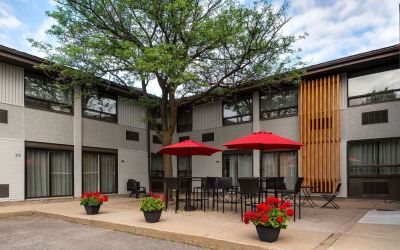 Outdoor lounge area at Comfort Inn Ottawa West.