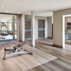 Fully equipped fitness center at Courtyard By Marriott Waterloo St. Jacobs.