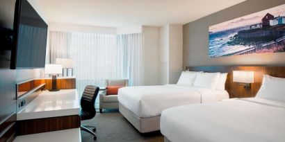 Day use twin room with work desk at Delta St. John's Hotel & Conference Center.