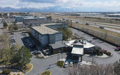 Hotel exterior at Four Points By Sheraton Salt Lake City Airport.