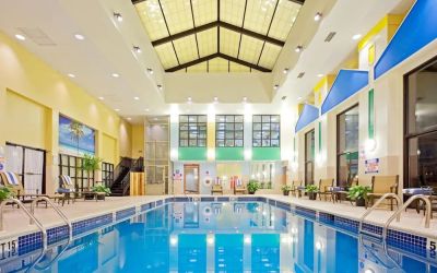 Refreshing indoor pool at Crowne Plaza Englewood.