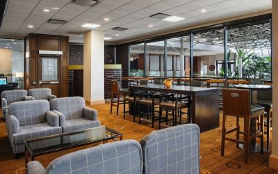 Comfortable lounge area perfect for co-working at Sheraton Hotel Newfoundland.