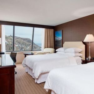 Day use twin room with work desk at Sheraton Hotel Newfoundland.