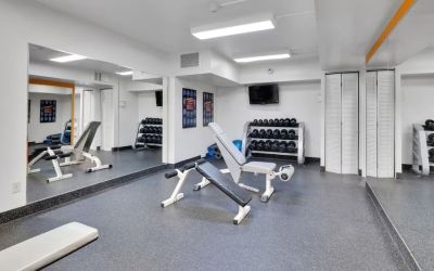 Well equipped fitness center at Holiday Inn Peterborough-Waterfront.
