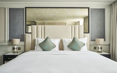 King bed at The Royal Horseguards Hotel.