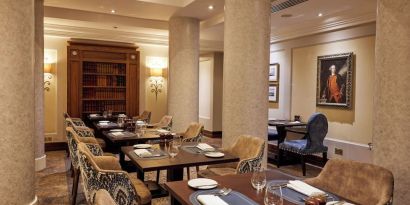 Hotel restaurant at The Royal Horseguards Hotel.