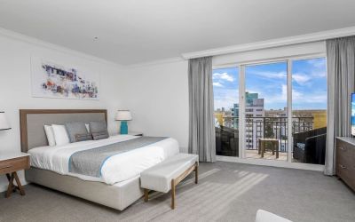 Spacious day use room with balcony at The Atlantic Hotel & Spa.