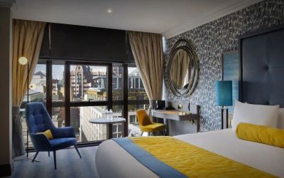 Day use room with work desk at Leonardo Royal Hotel London City.