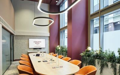 Stylish meeting room at Leonardo Royal St Paul's Hotel.