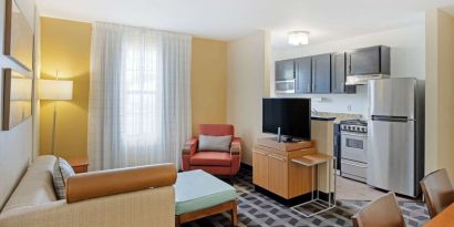 Spacious king room at MainStay Suites Mt. Laurel - Philadelphia.