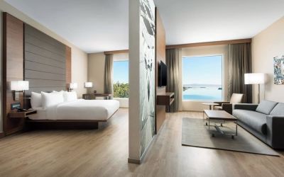 Day use room with living area at AC Hotel By Marriott SFO/Oyster Point Waterfront.